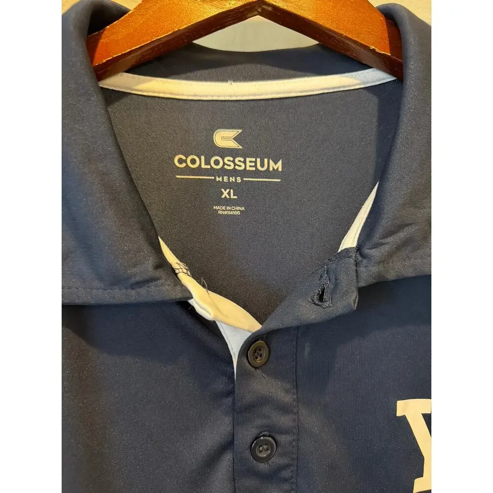 Colosseum Yale Bulldogs Performance Polo Shirt XL Navy - Picture 3 of 5
